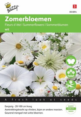 Zomerbloemenzaden mix Wit