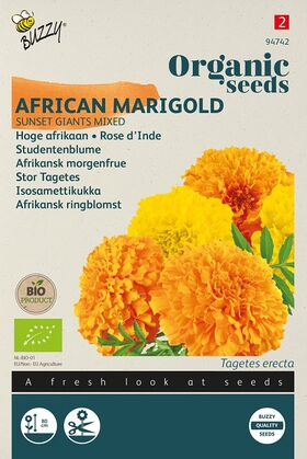 Biologische Afrikaantjes Zaden 'Sunset Giants Mix'