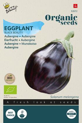 Biologische Aubergine Zaden Black Beauty