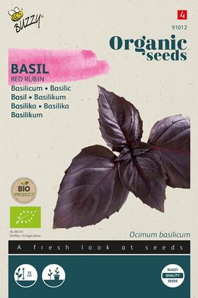 Biologische Basilicum Zaden Red Rubin