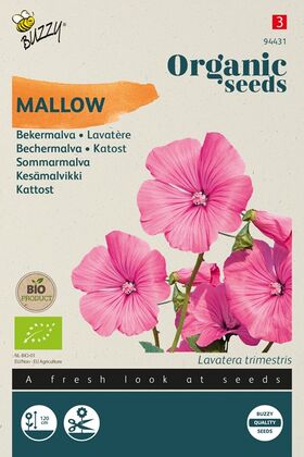 Biologische Bekermalva Zaden 'Roze-Rood'