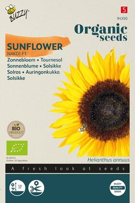 Biologische Zonnebloem Zaden 'Nakdi F1'