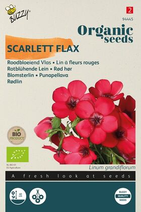 Biologische Roodbloeiende Vlas Zaden